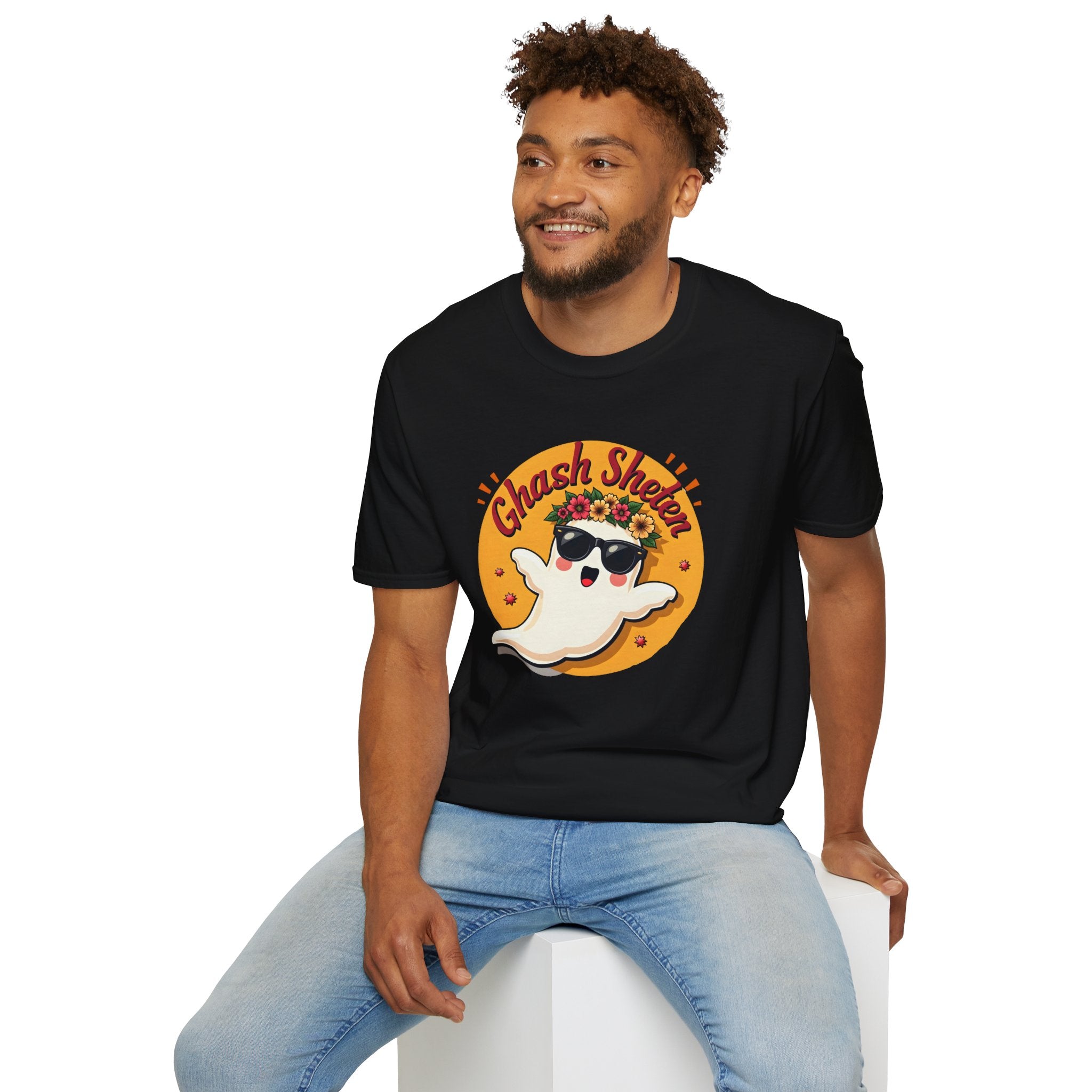 Ghash Sheten Ghost with Flower Crown T-Shirt | Cute Halloween Tee