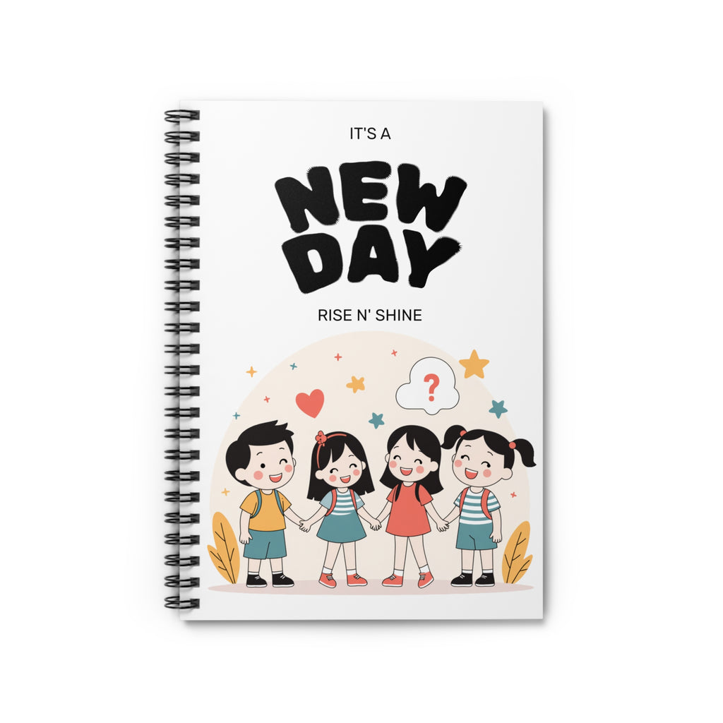 It's A New Day kids illustration Spiral Notebook | Ruled Journal