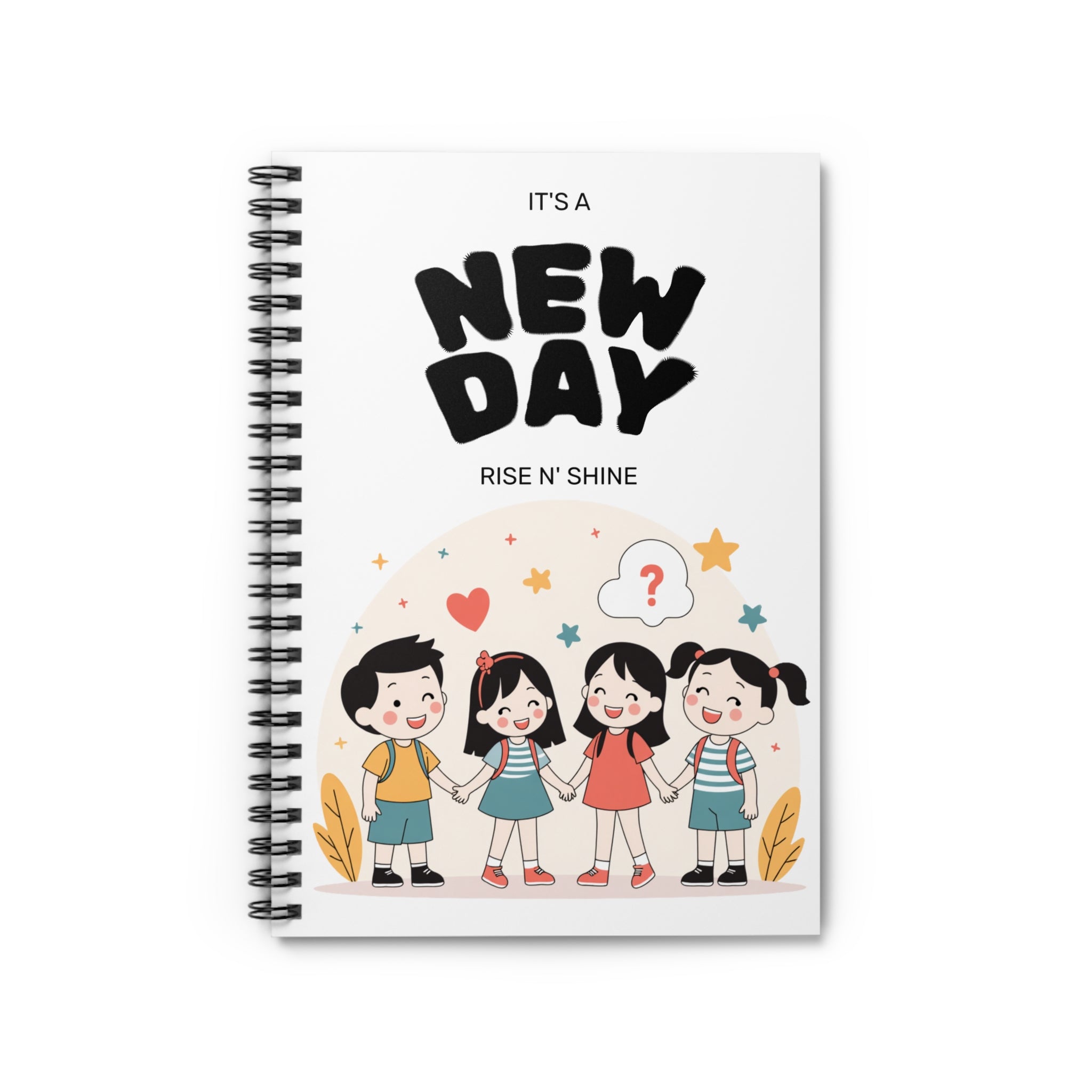 It's A New Day kids illustration Spiral Notebook | Ruled Journal