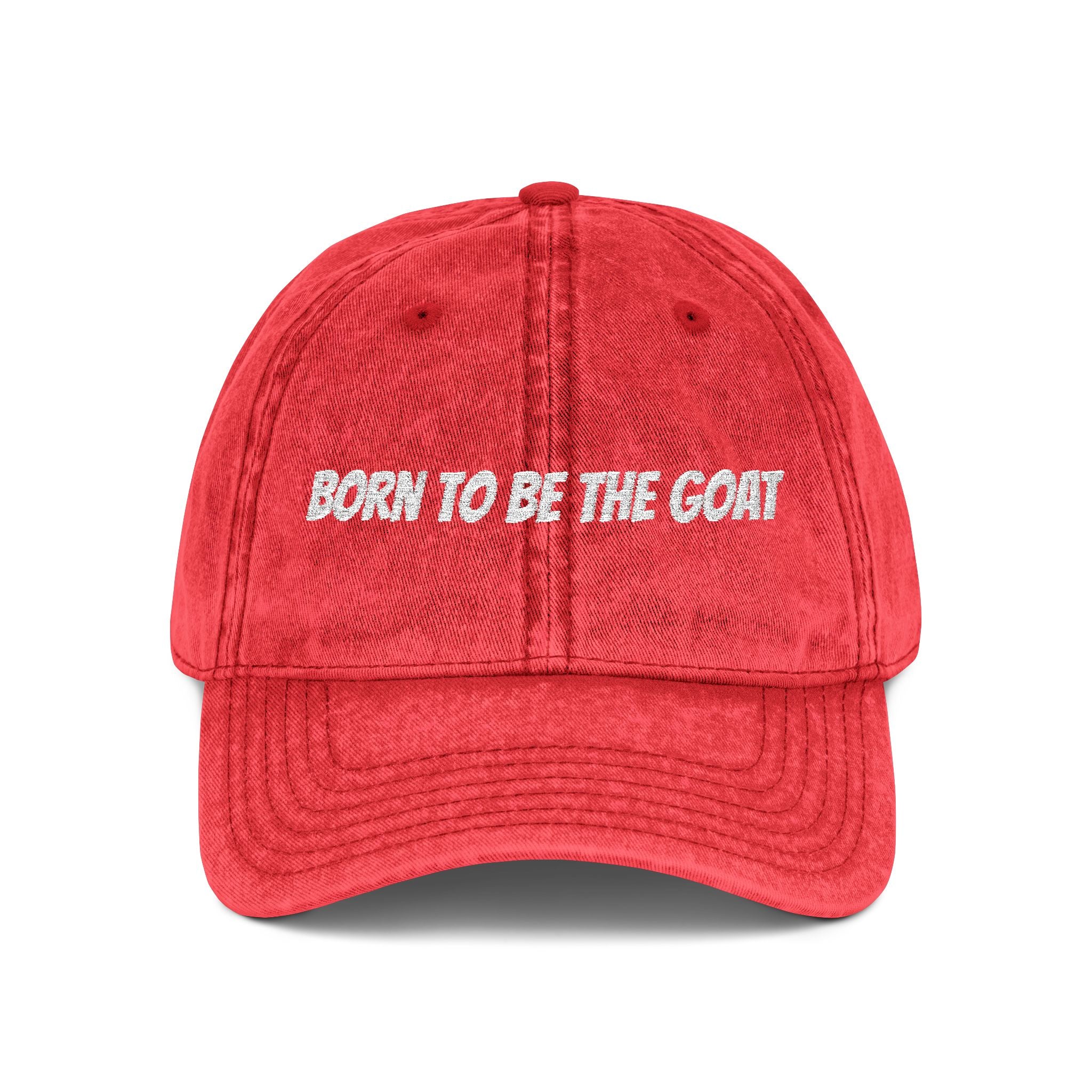 Born To Be The GOAT Cap | Vintage Embroidered Hat