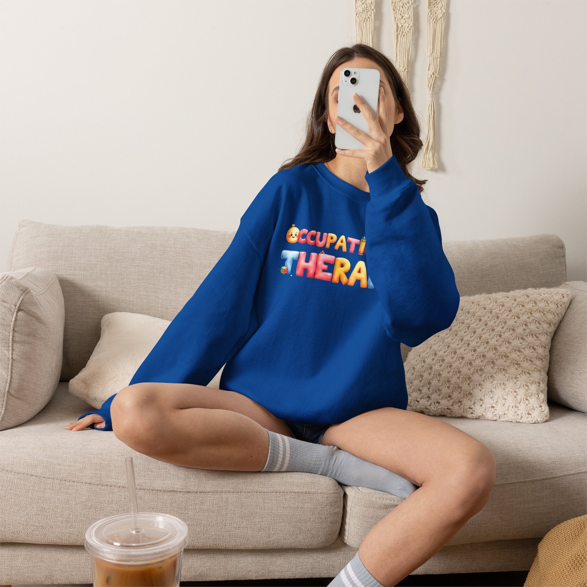 Occupational Therapy colorful balloon letters Sweatshirt | Occupational Therapy Crewneck