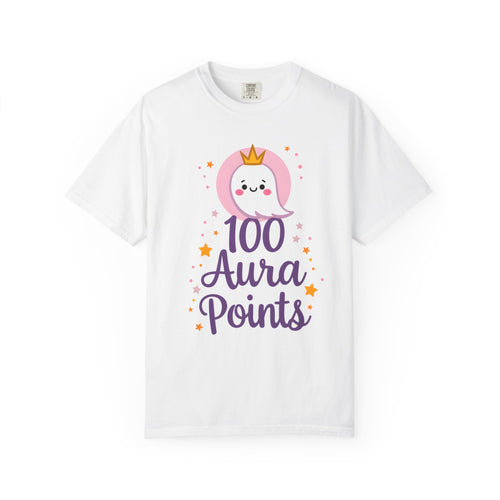 100 Aura Points Cute Ghost Princess T-shirt | Magical Pastel Graphic Tee