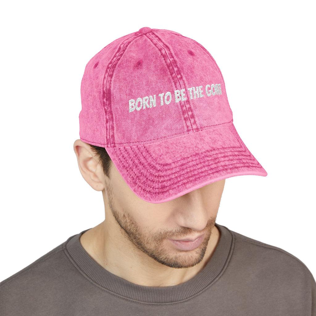 Born To Be The GOAT Cap | Vintage Embroidered Hat