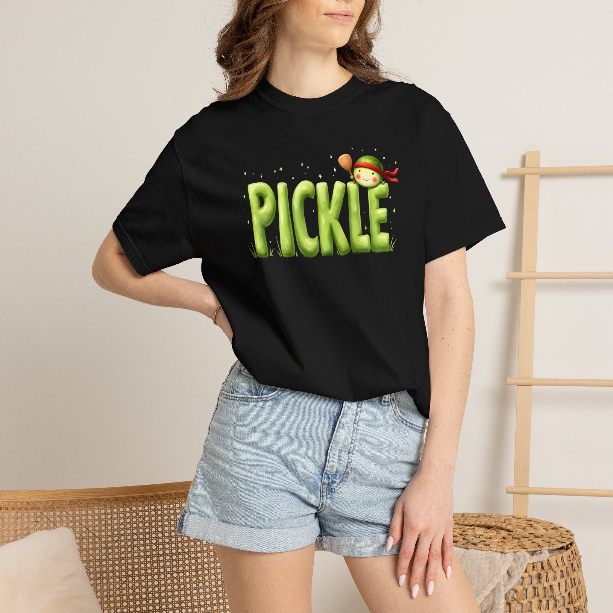 Pickle Kid T-shirt | Cute Cartoon Pickle Text Design