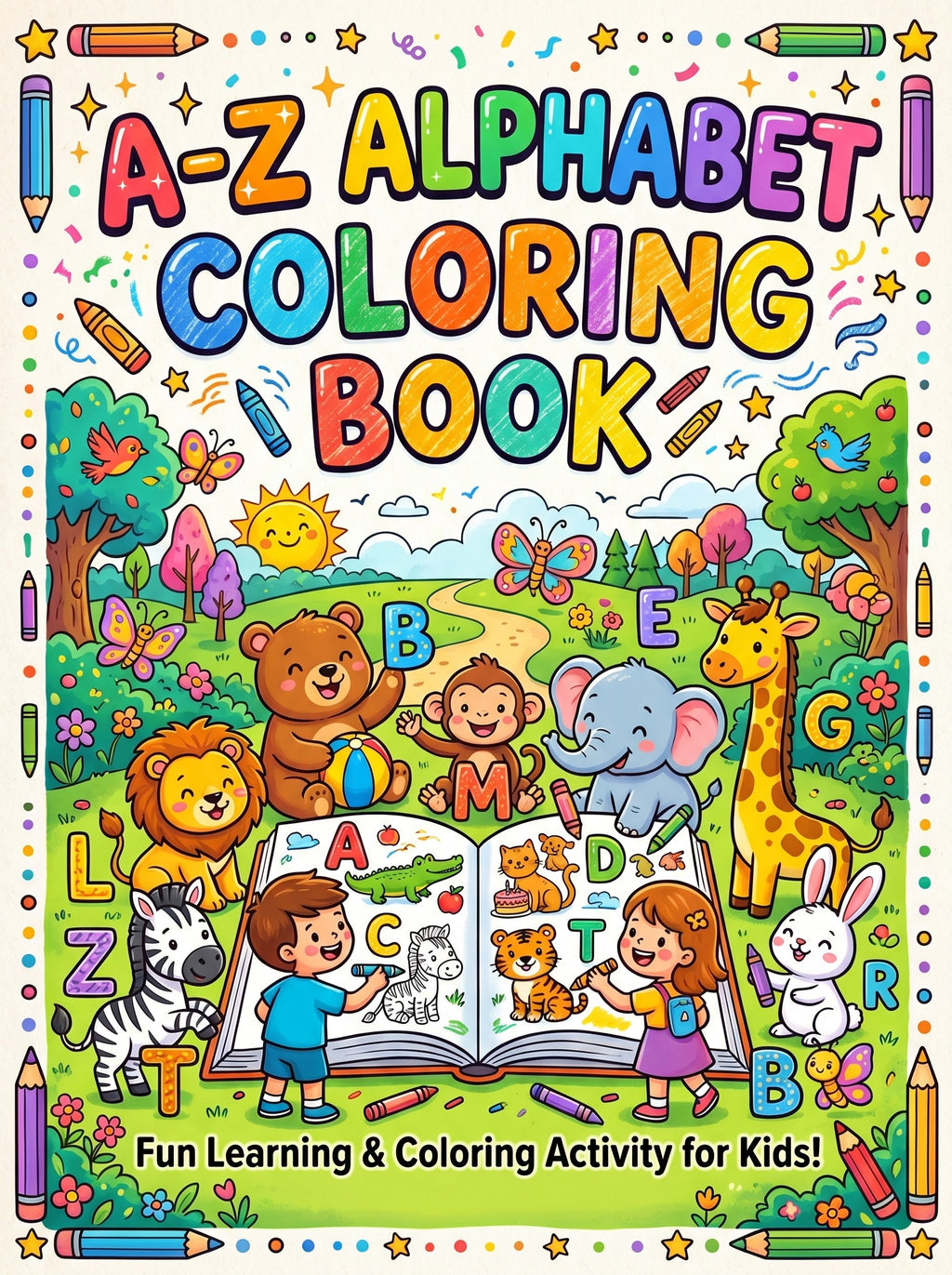 A-Z Alphabet Coloring E-Book